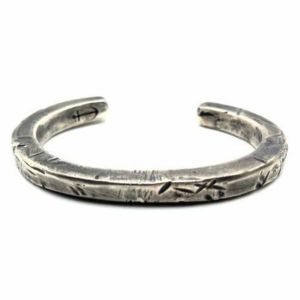VIL007 oxidized sterling silver infinity symbol bracelet with black macrame cord
