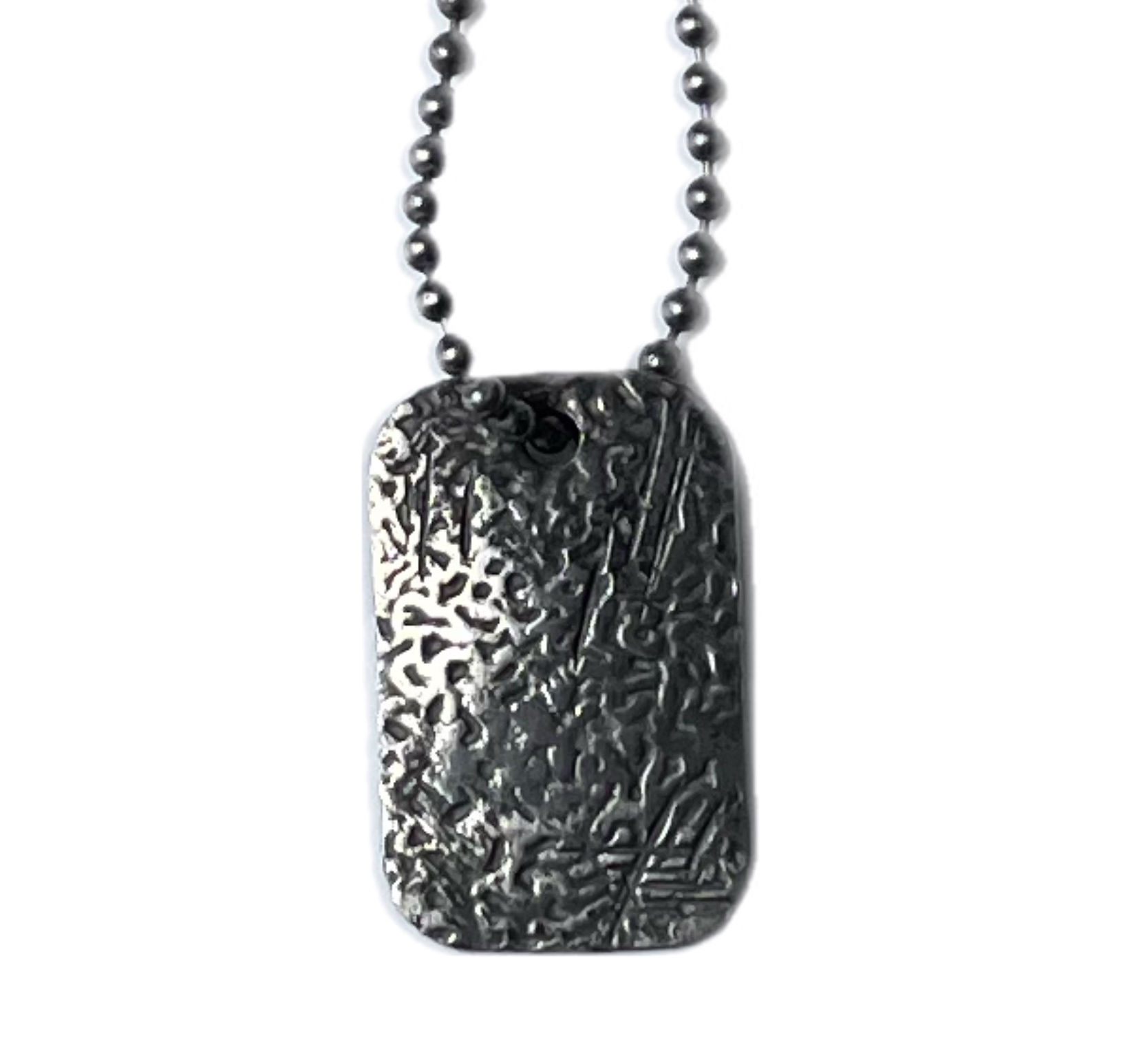Sea Relief Tag Necklace